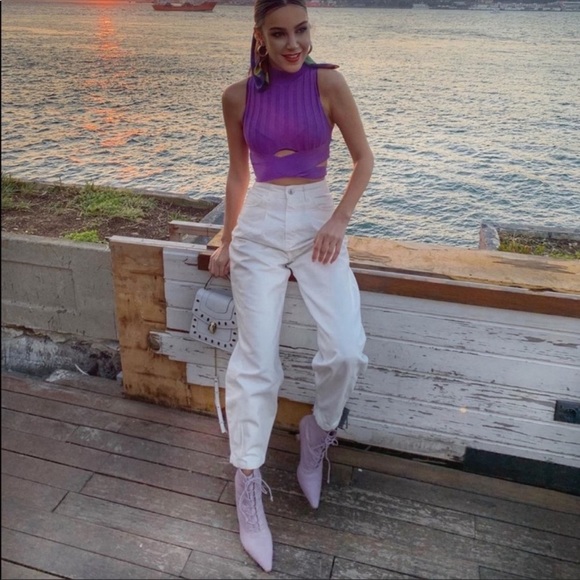 ZARA cream slouchy mom look jeans bloggers fave - Picture 7 of 12